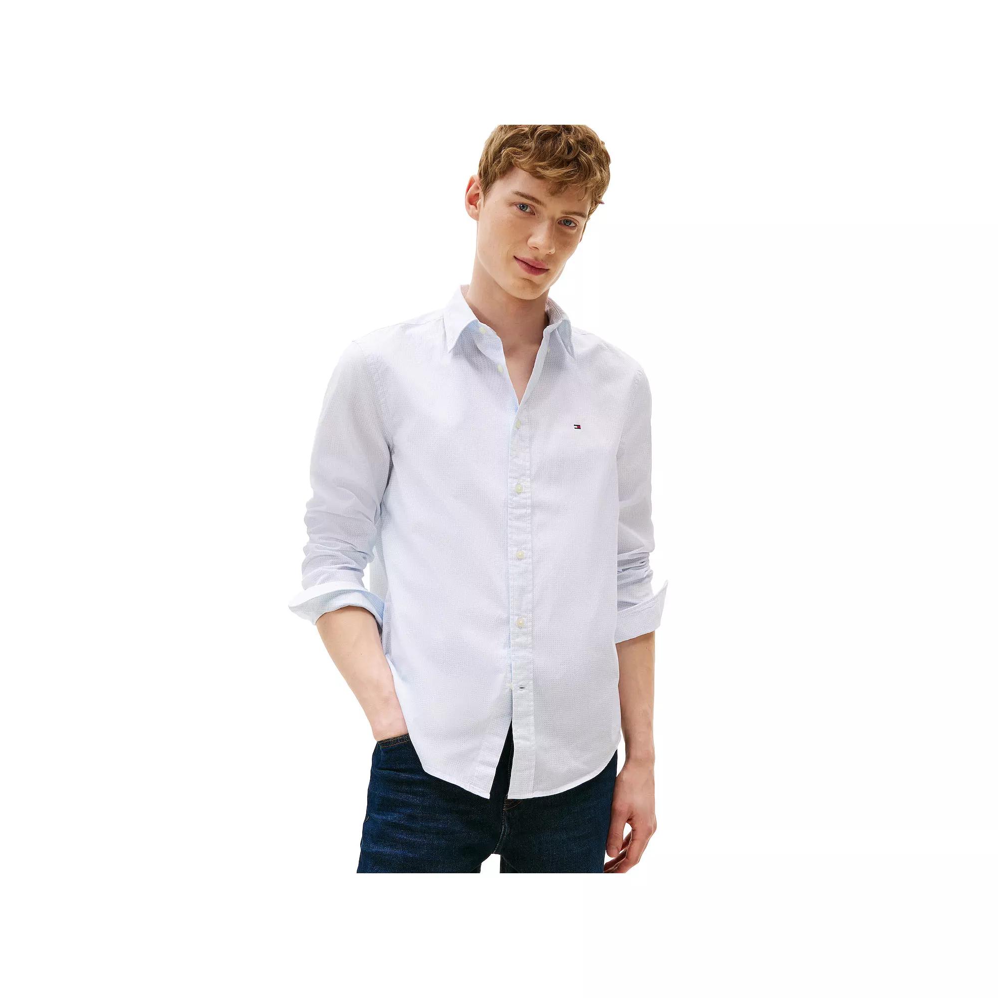 Men's Tommy Hilfiger Woven Long Sleeve Button Down Shirt,  Product Image