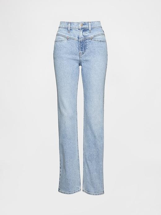 High Rise Studded &apos;90s Straight Jeans Product Image