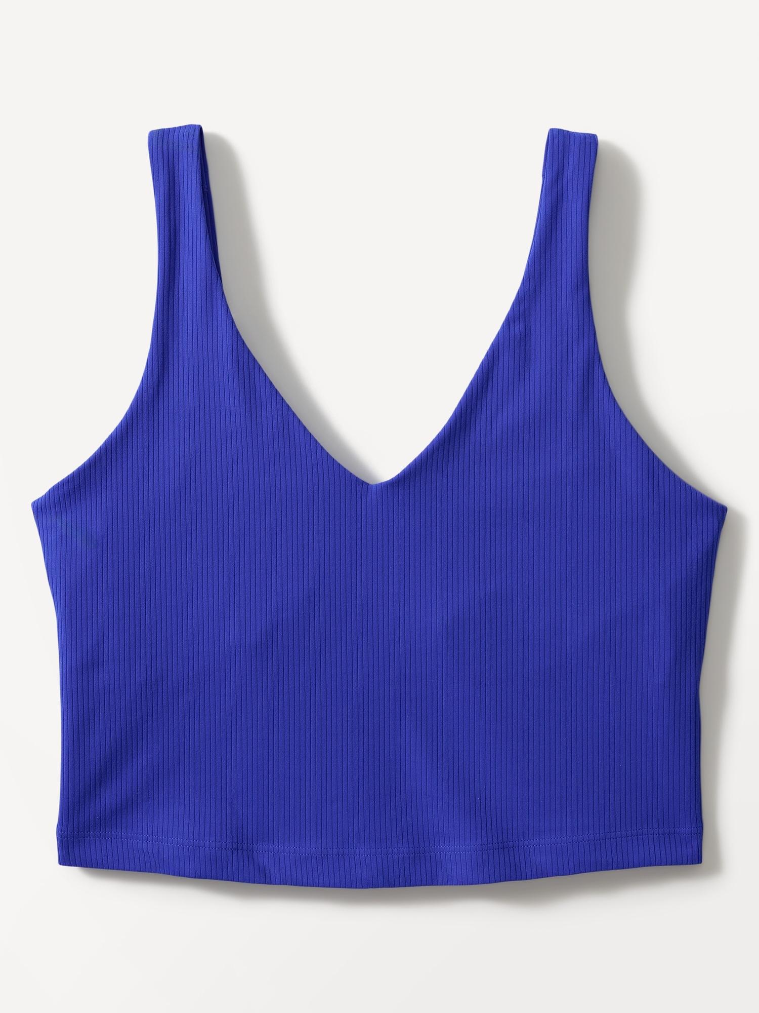 Transcend V Neck Rib Crop Sports Bra A-C Product Image