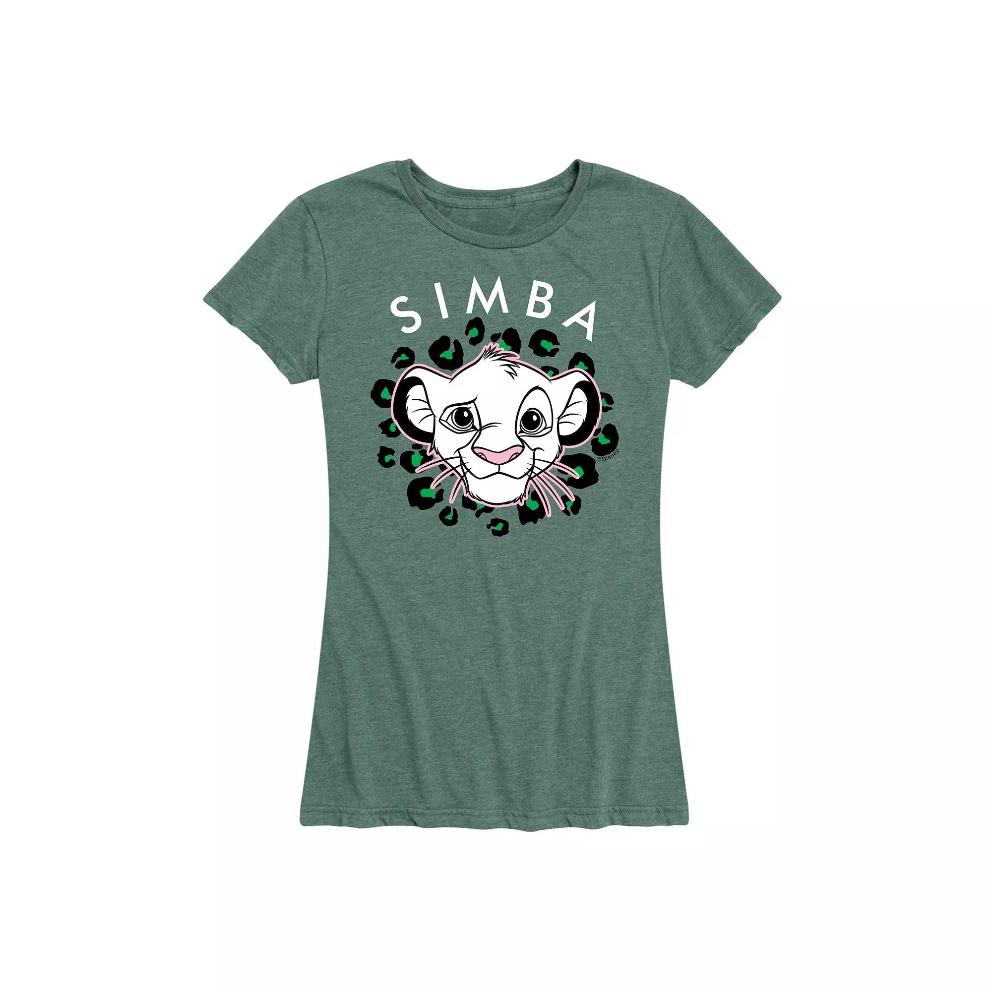 Disney's Lion King Simba Women's Green Spots Graphic Tee,  Product Image