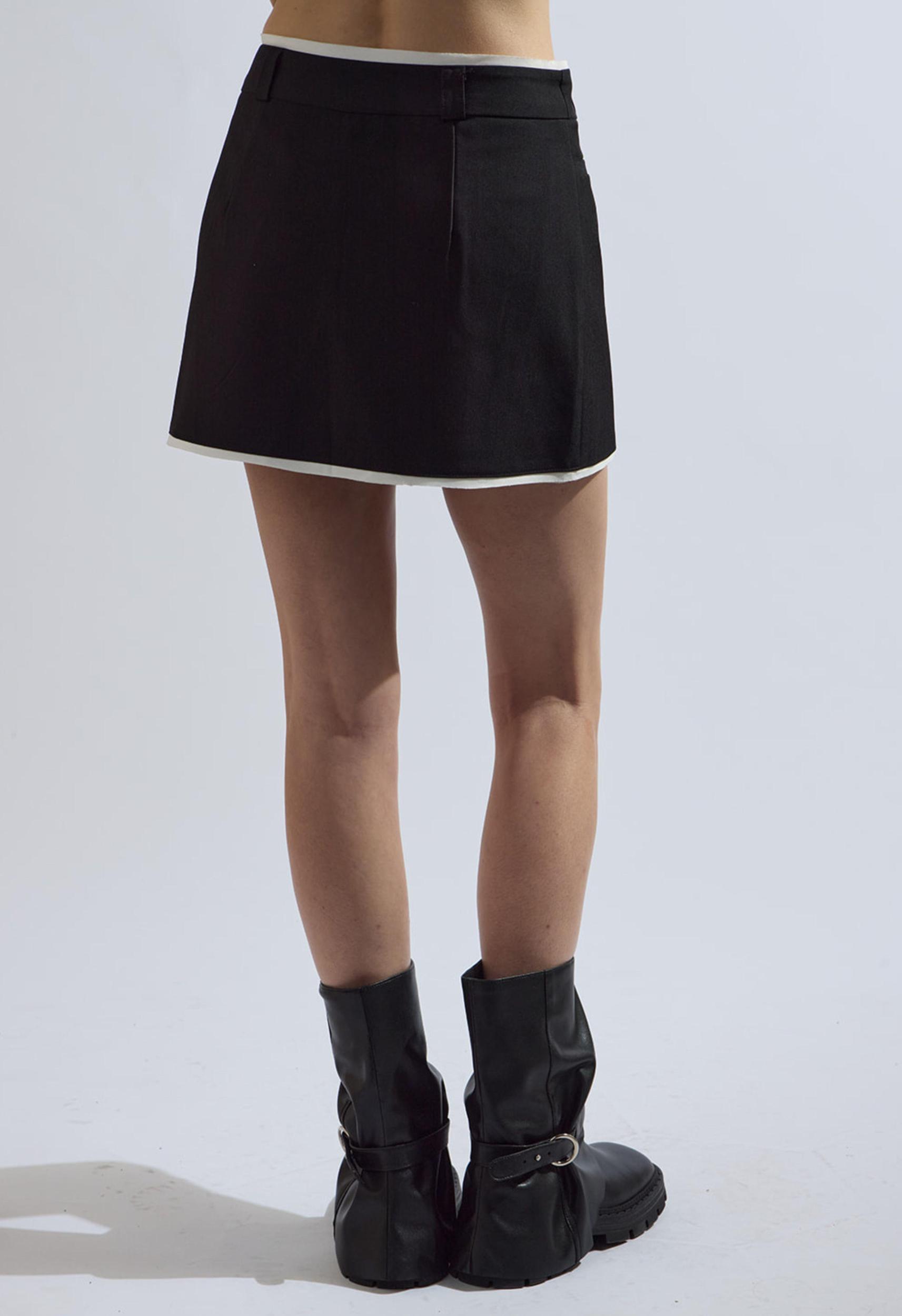 Chelsea Mini Skort in Black/White Product Image