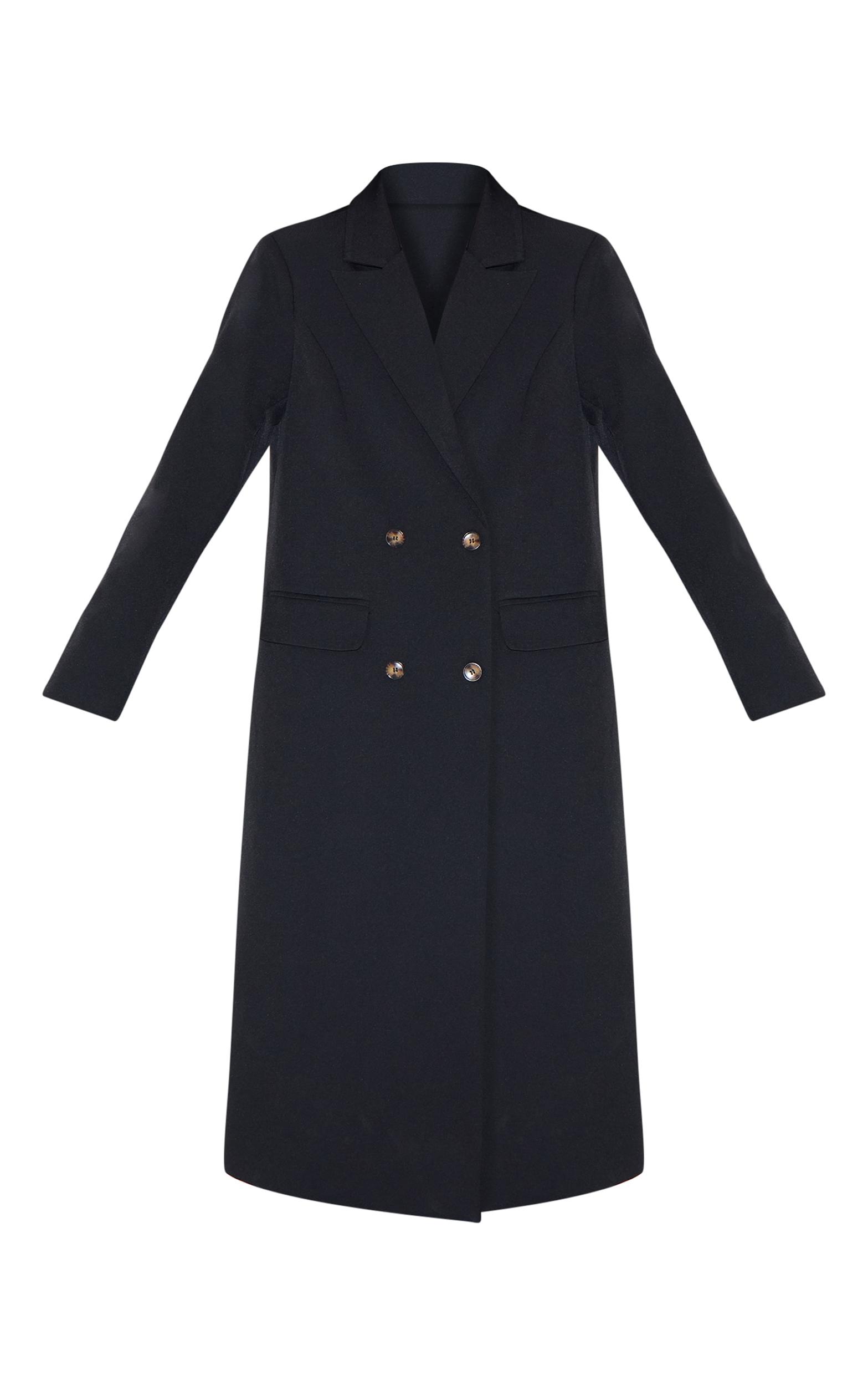 Black Maxi Length Duster Coat Product Image