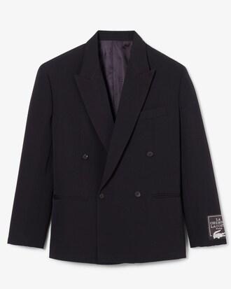 Runway Double Breasted Wool Twill Blazer Product Image