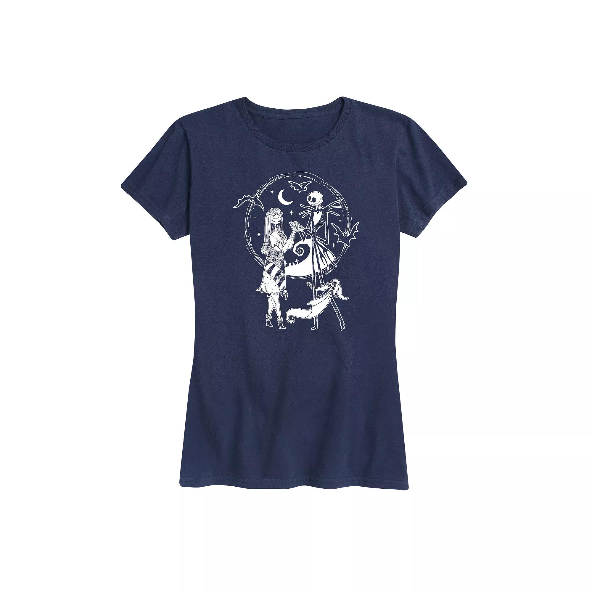 Disney's Nightmare Before Christmas Women's Jack Sally Zero Graphic Tee, Girl's,  Product Image