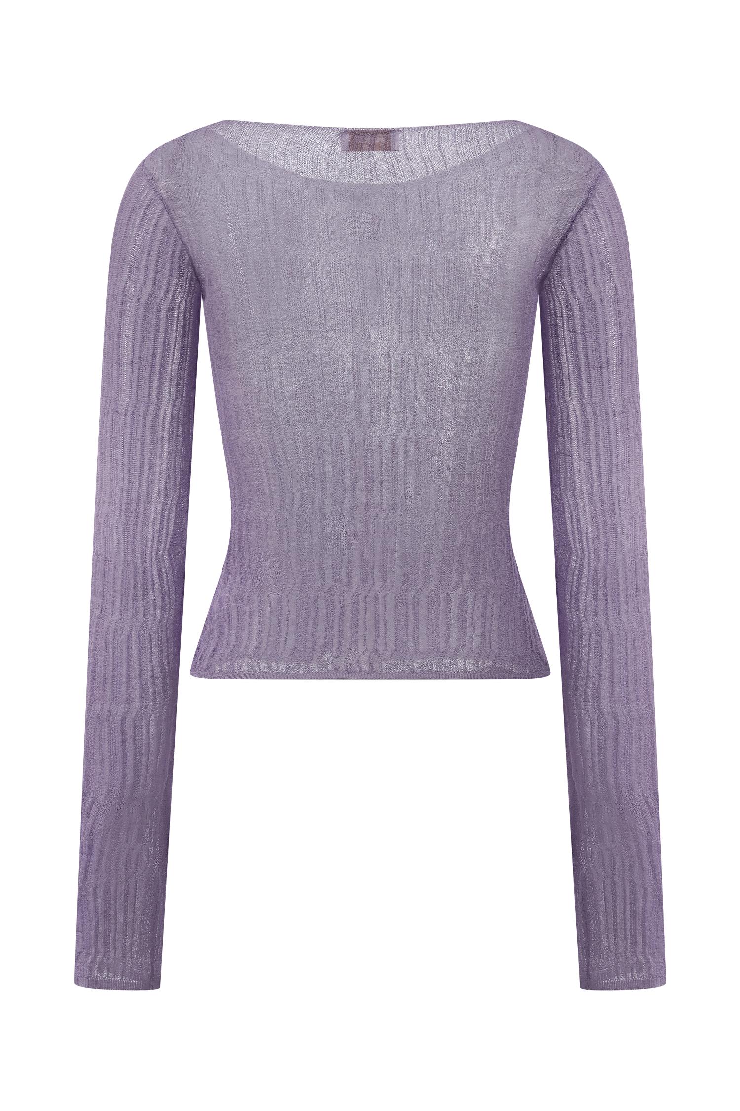 Orianna Orchid Long Sleeve Knit Top - Orchid Product Image