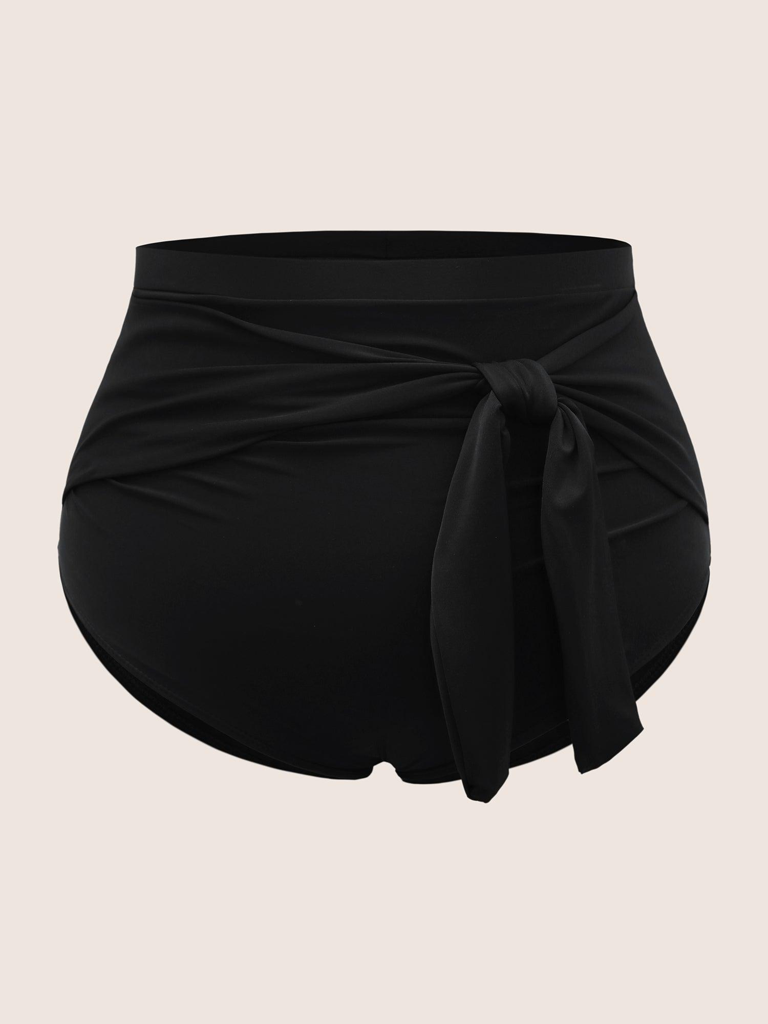 High Rise Tie Knot Gathered Swim Bottom Female Product Image