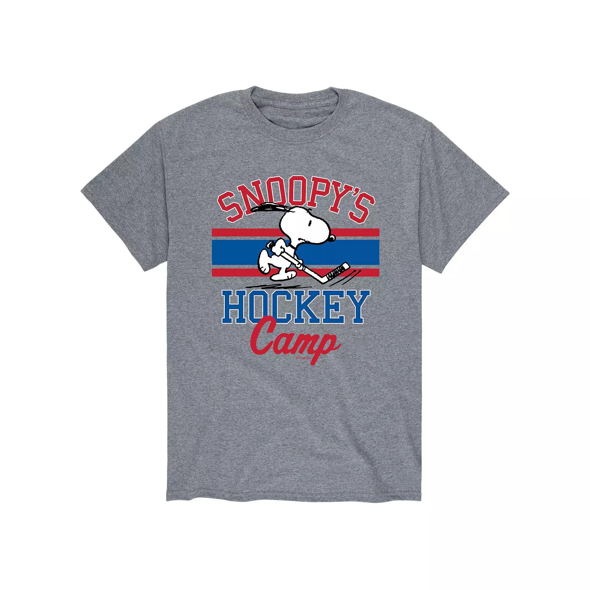 Men's Peanuts "Snoopy's Hockey Camp" Tee,  Product Image