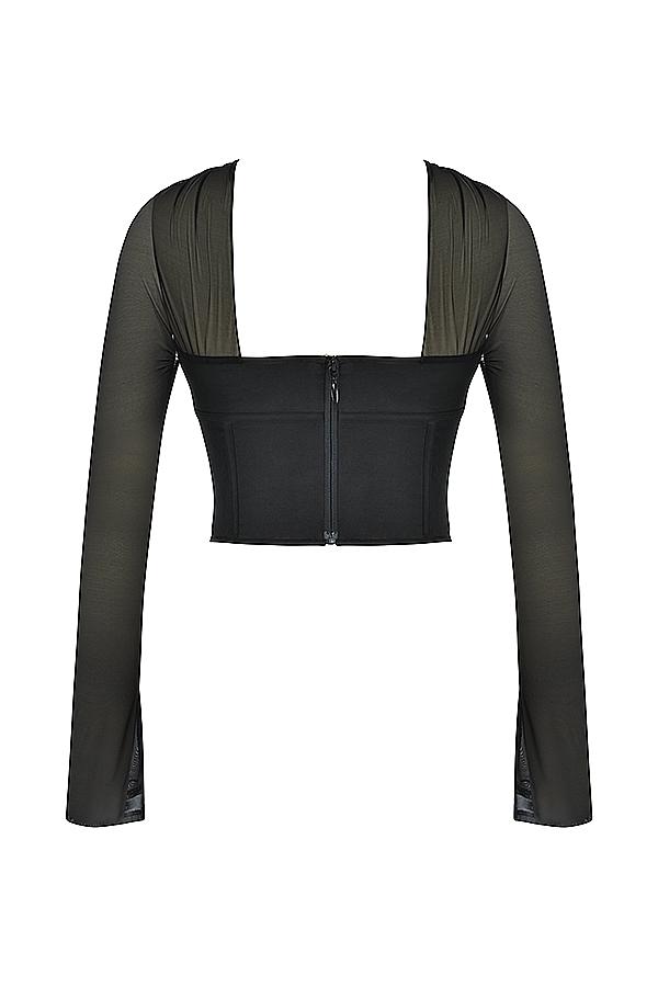 Mina  black structured corset - sale Product Image