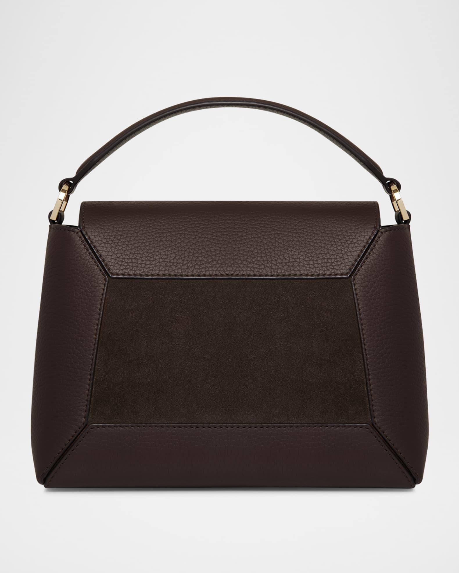 Mosaic Grain Leather Top-Handle Bag Product Image