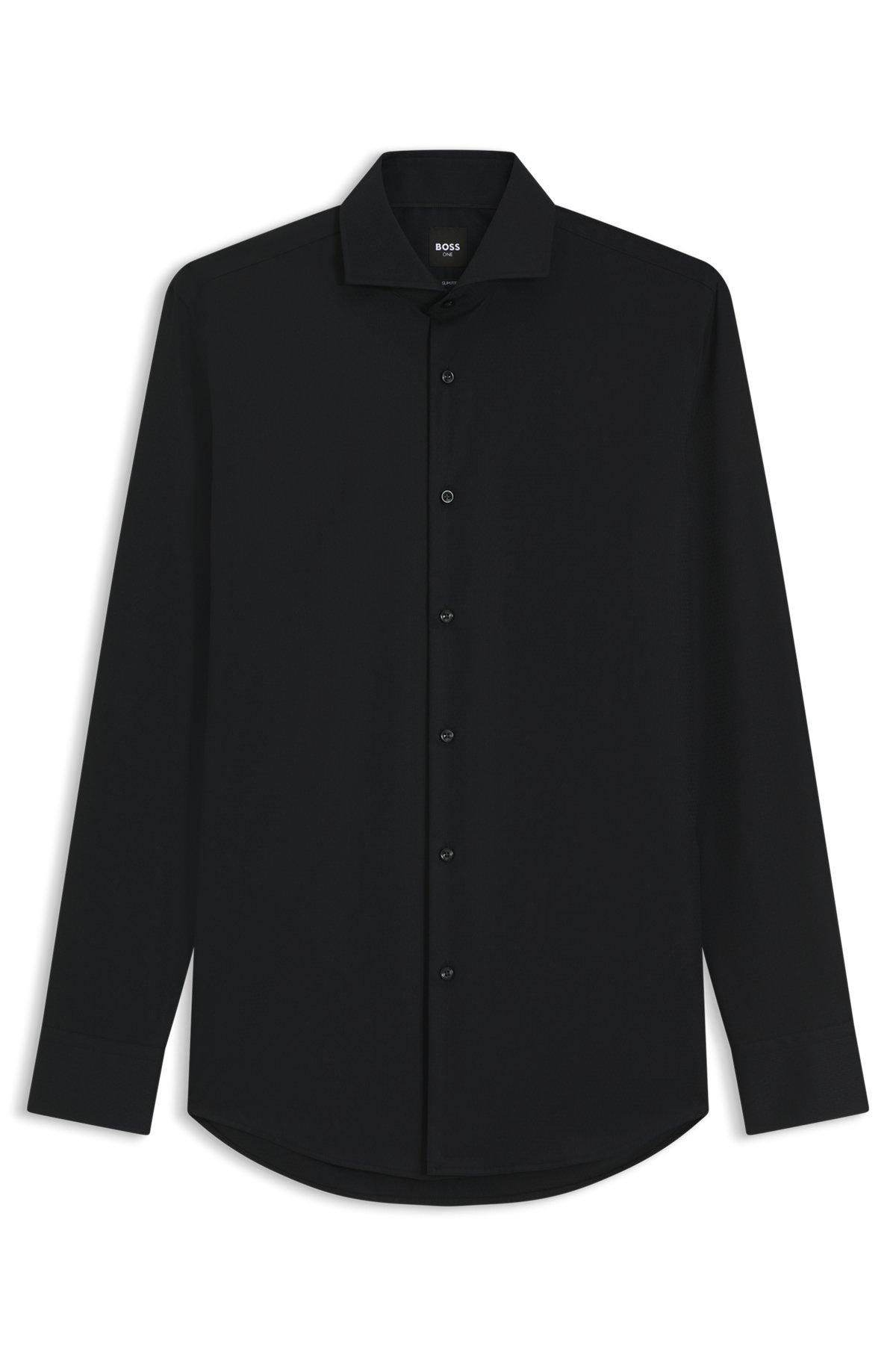 Wrinkle-resistant slim-fit shirt in cotton twill Product Image