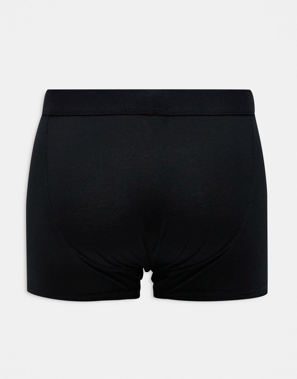 Topman 5 pack briefs in black with black waistbands Product Image