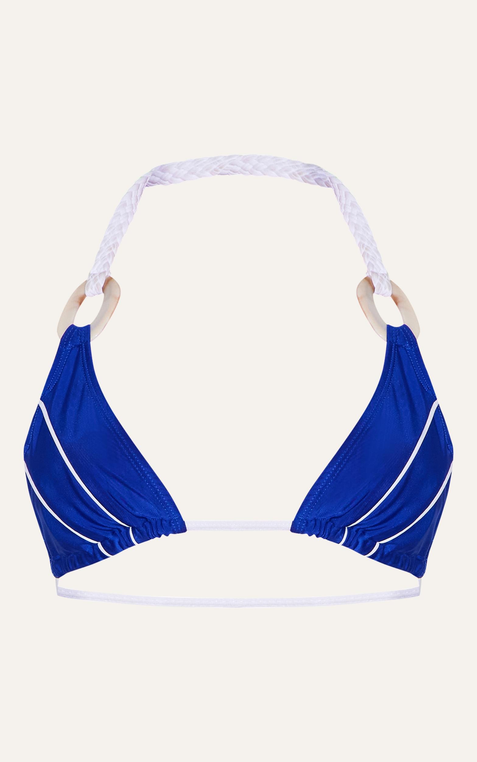 Cobalt O Ring Trim Triangle Bikini Top Product Image