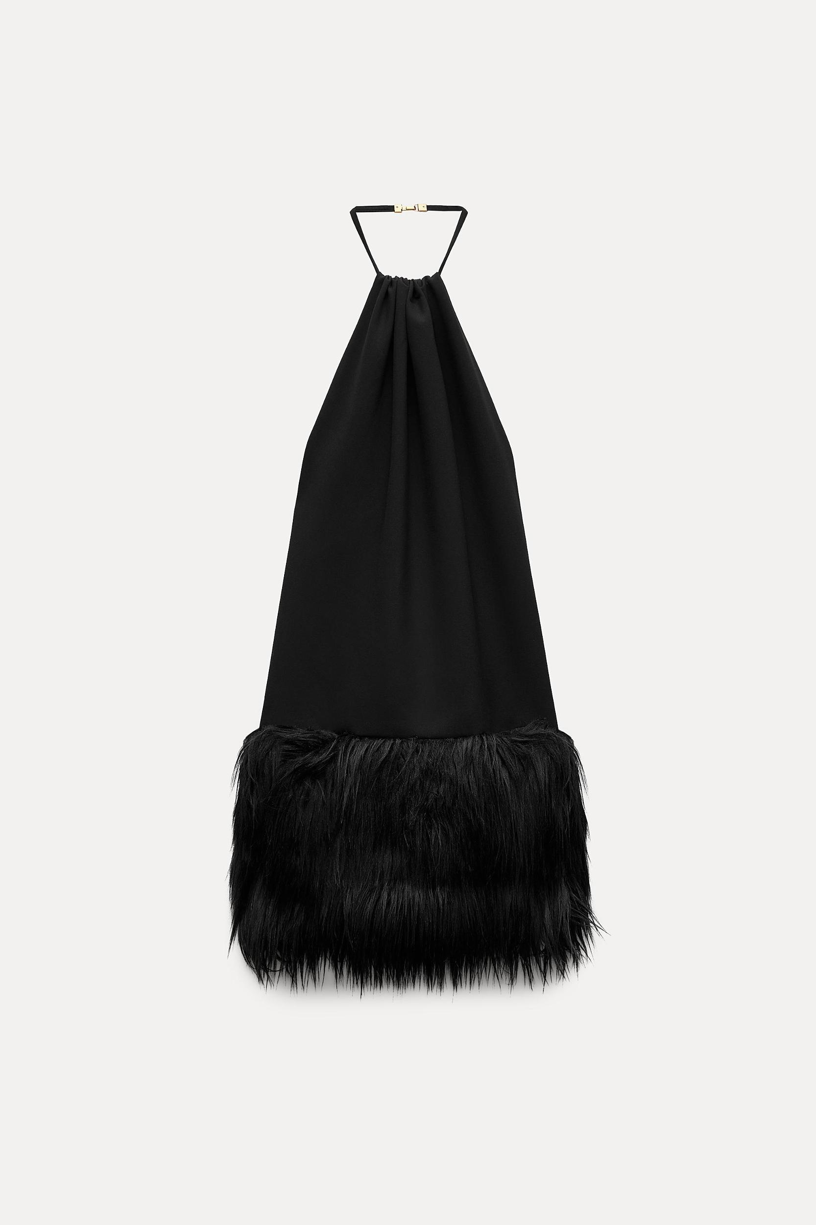 FAUX FUR HEM DRESS LIMITED EDITION Product Image