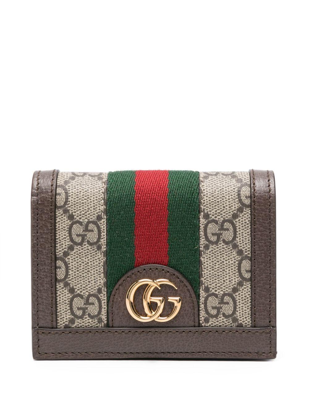 Ophidia GG leather wallet Product Image