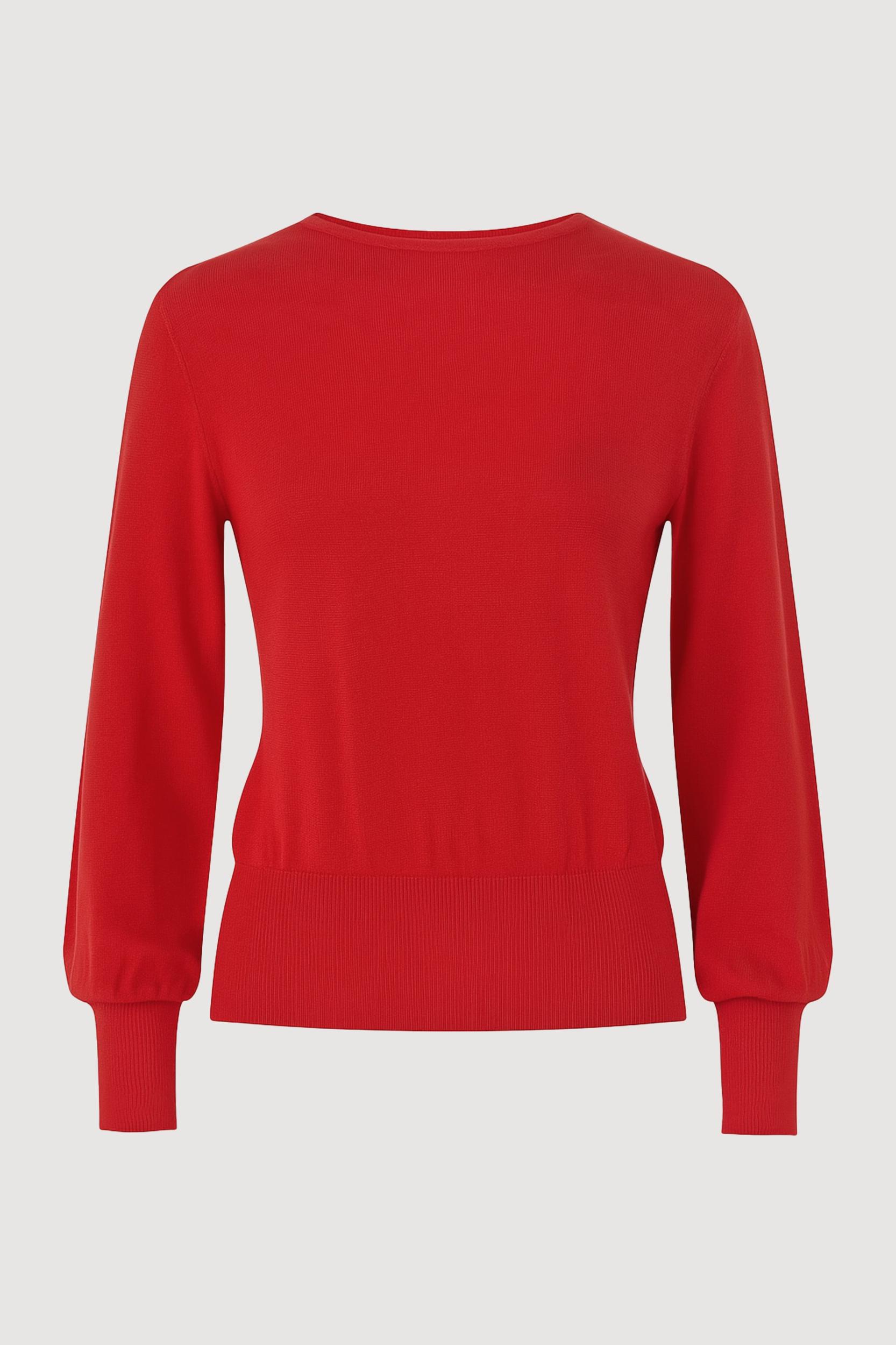 Hanli Cotton-Silk Boat-Neck Sweater Product Image