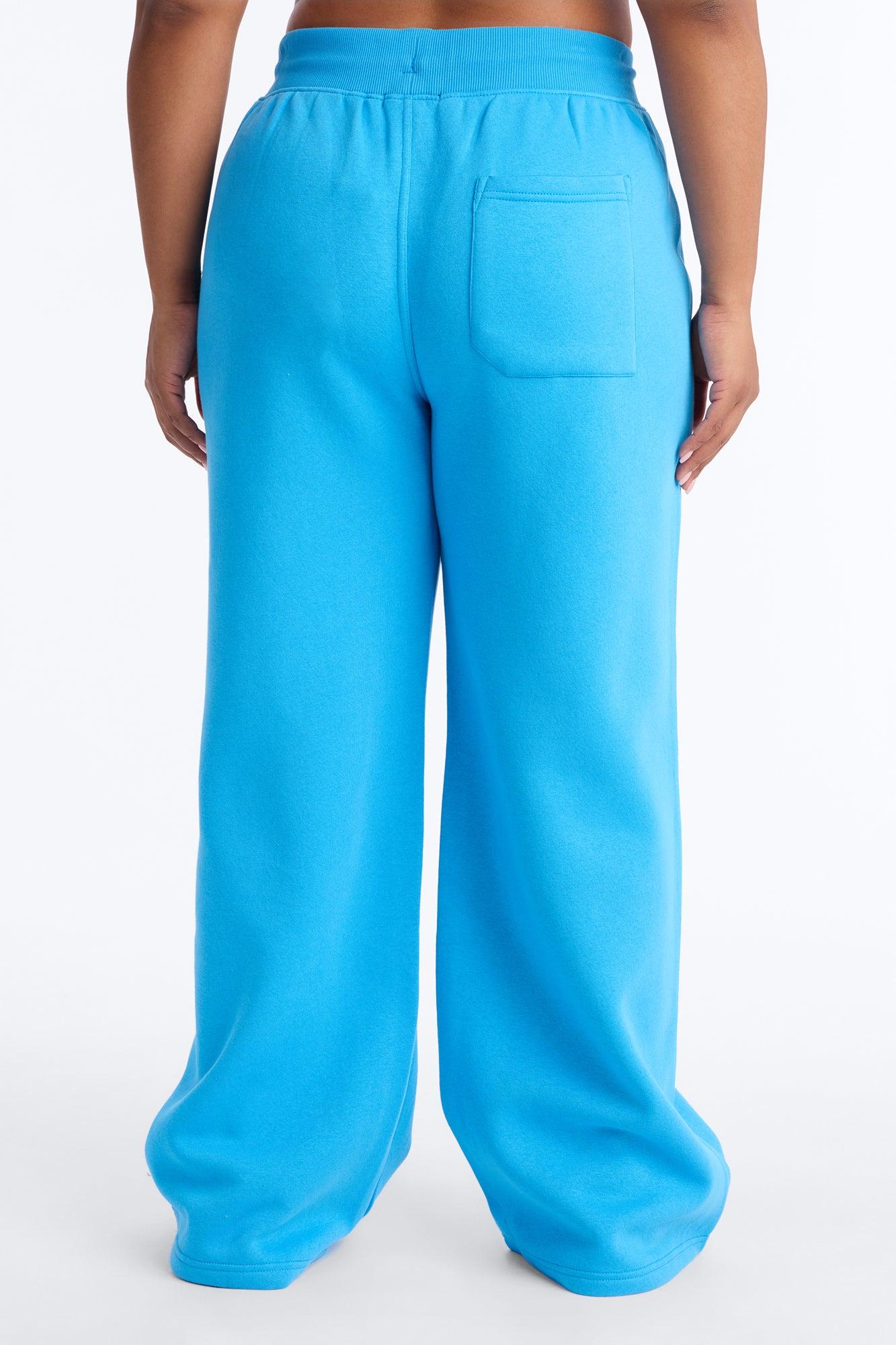 Stole My Ex Boyfriend's Wide Leg Sweatpants - Blue Female Product Image