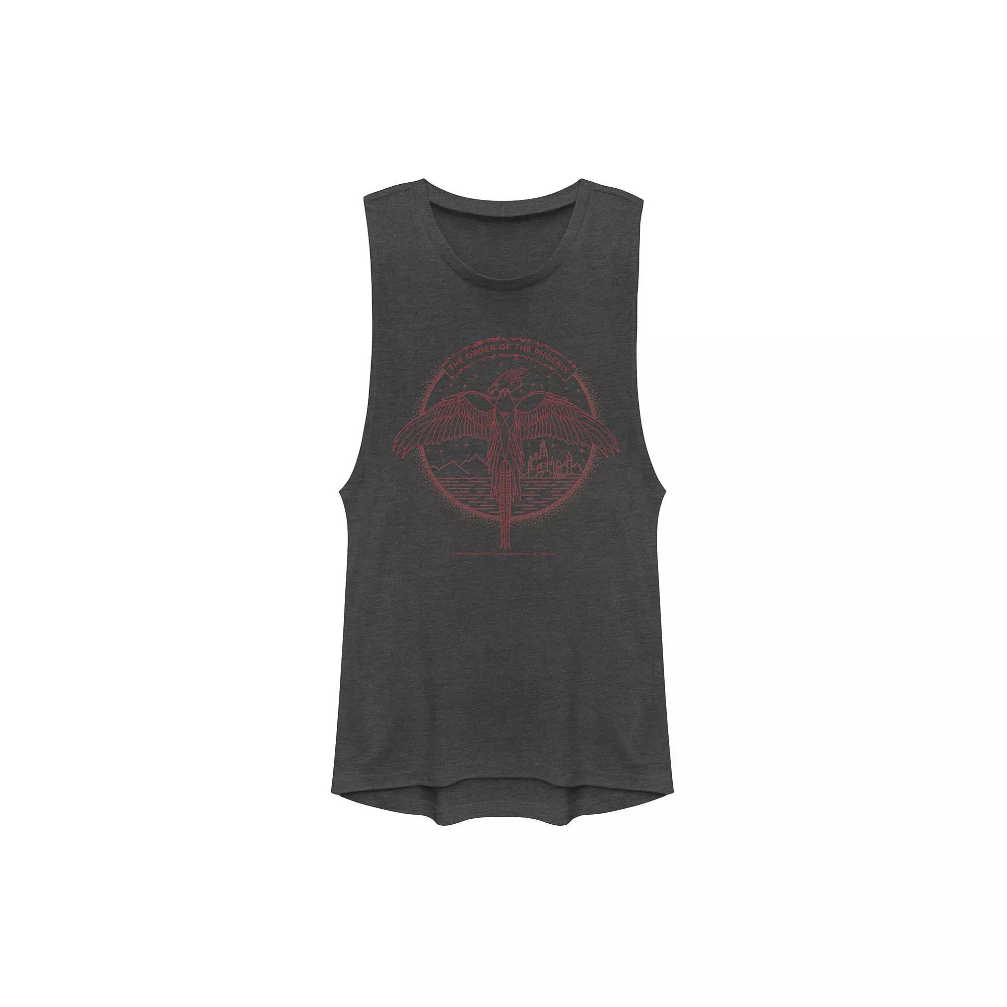 Disney's Minnie Mouse Distressed Framed Portrait Juniors' Muscle Tank Top, Girl's,  Product Image