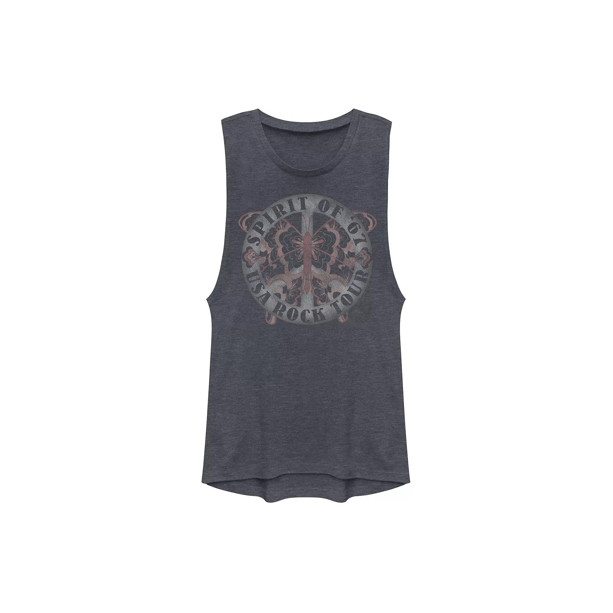 Juniors' "Spirit of '67 USA Rock Tour" Logo Muscle Tank Top, Girl's,  Product Image