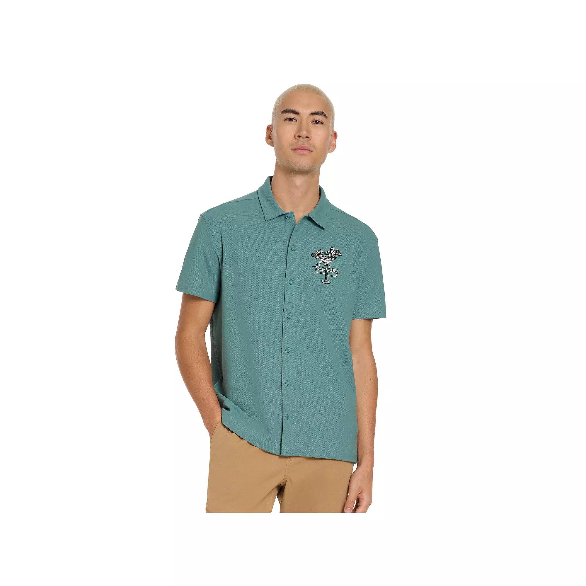 Men's Hurley Embroidered Button Down,  Product Image