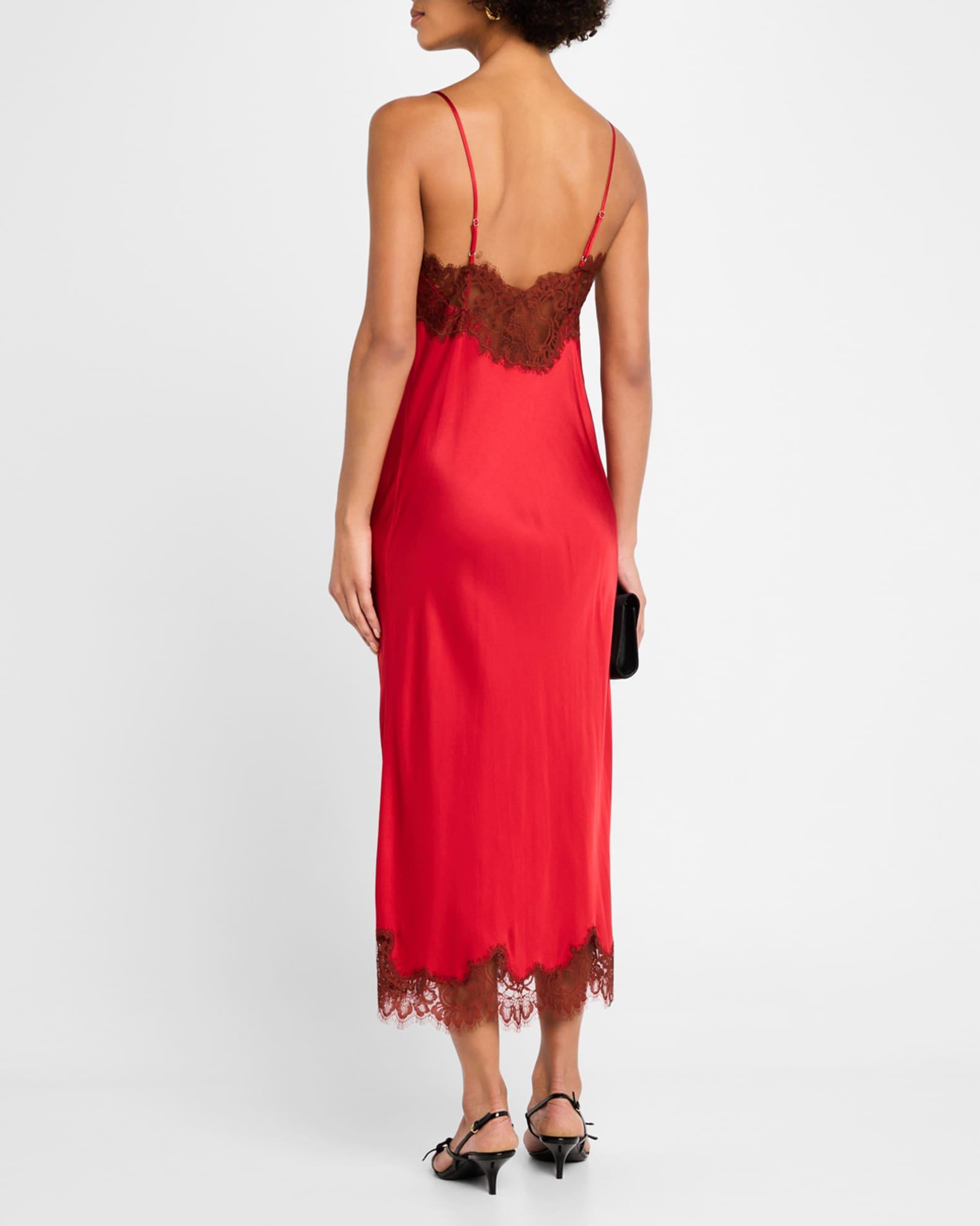 Lennon Satin Lace Slip Dress Product Image
