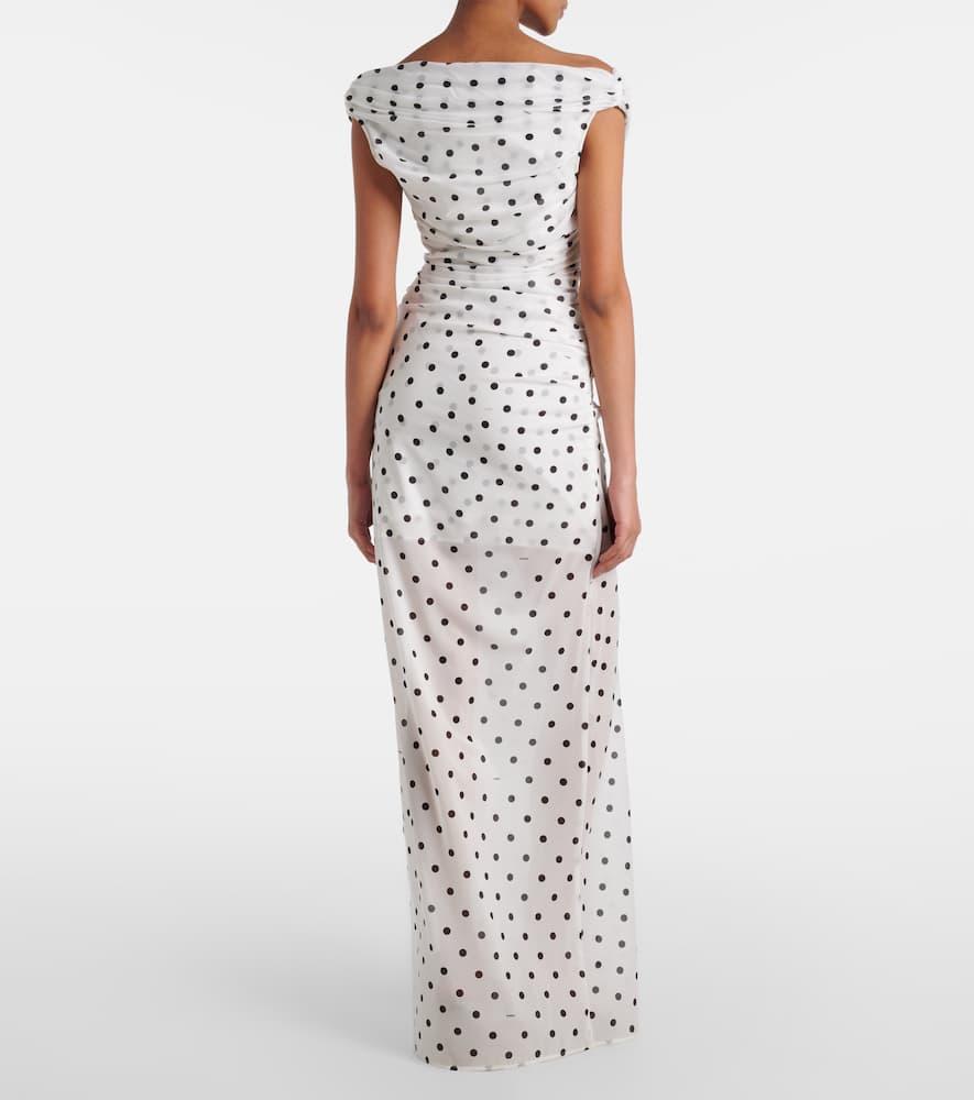 JACQUEMUS Women Rita Pois Long Dress In White Product Image
