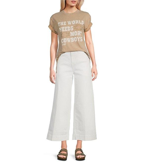 Ariat More Cowboys Western Studded Short Sleeve T-Shirt Product Image