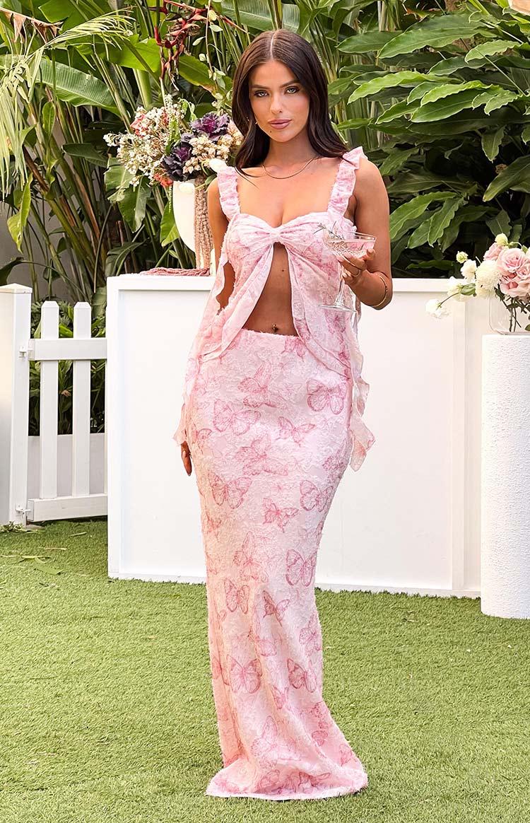 Jacqulin Pink Butterfly Maxi Skirt Baby Product Image