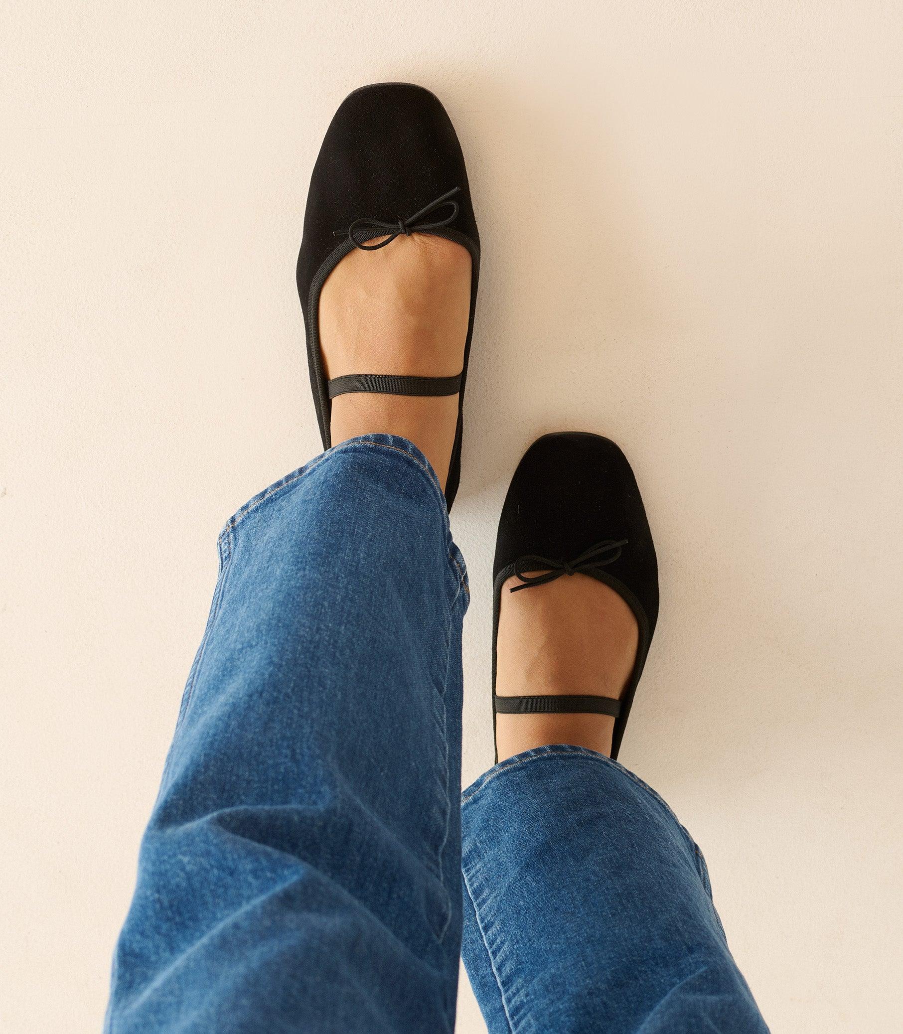 ELENI MARY JANE -- BLACK SUEDE Product Image