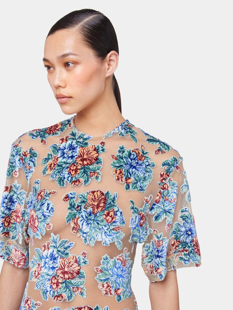 LONG DRESS IN FLORAL JACQUARD Product Image