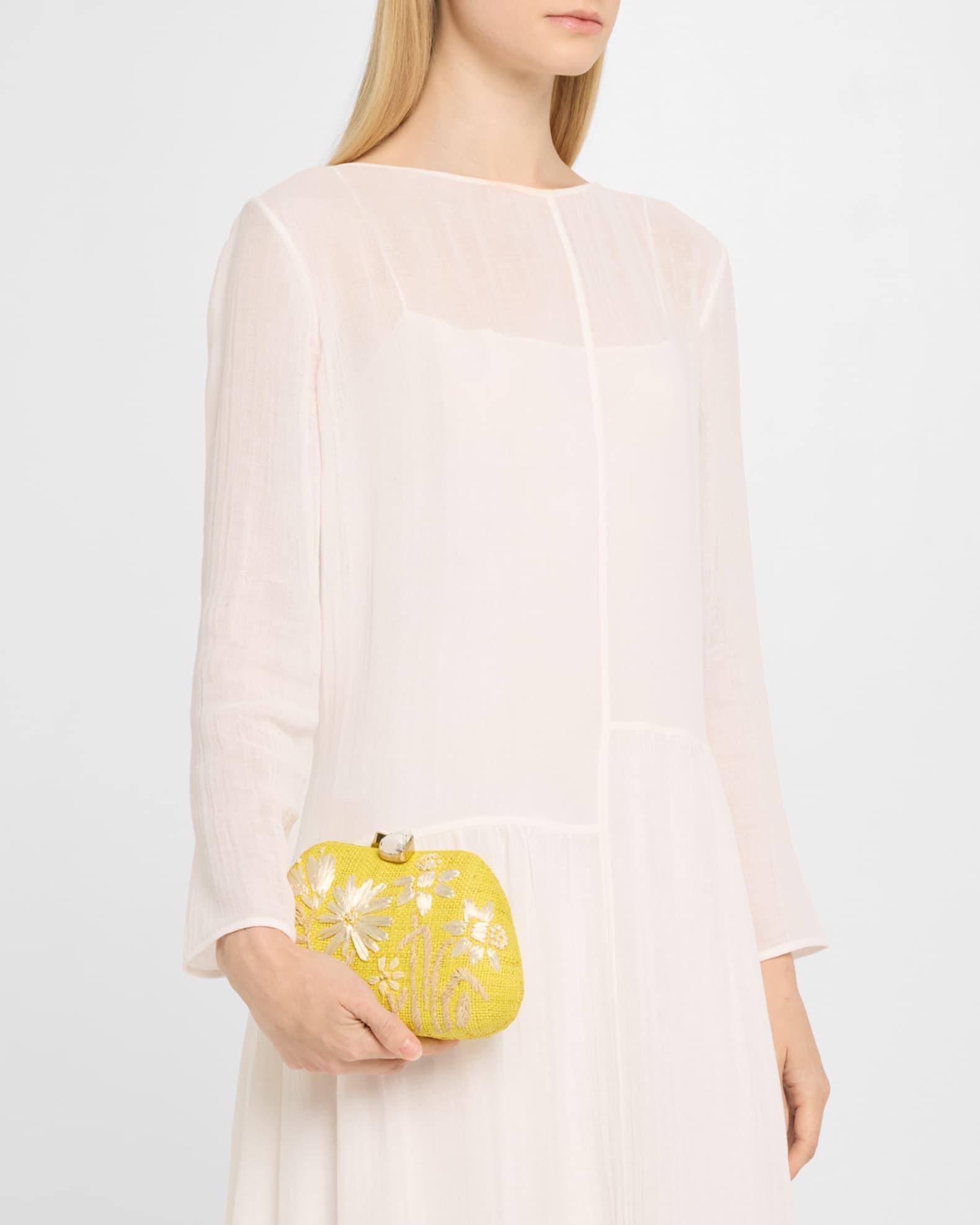 Tamu Flower Raffia Clutch Bag Product Image