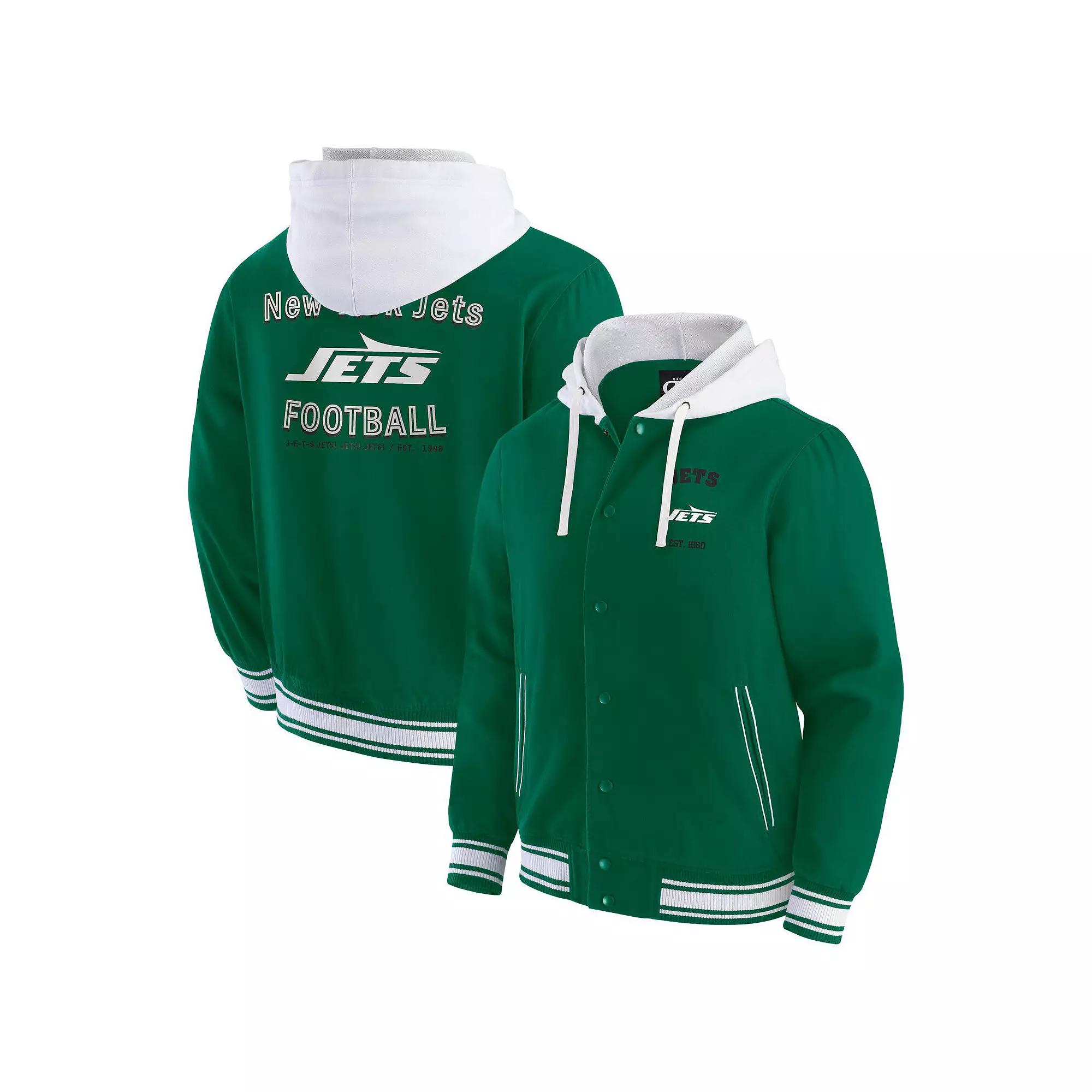 Men's Darius Rucker Collection by Fanatics Green New York Jets Full-Snap Hoodie Jacket,  Product Image