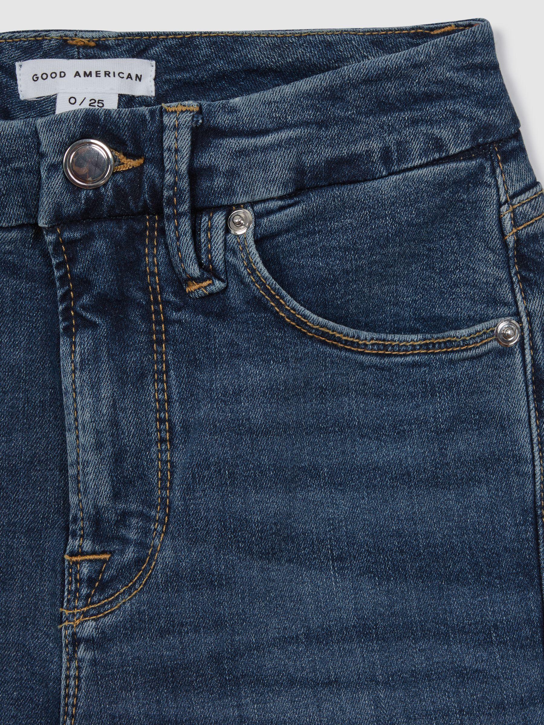 Good American Cropped Skinny Jeans in Blue Product Image