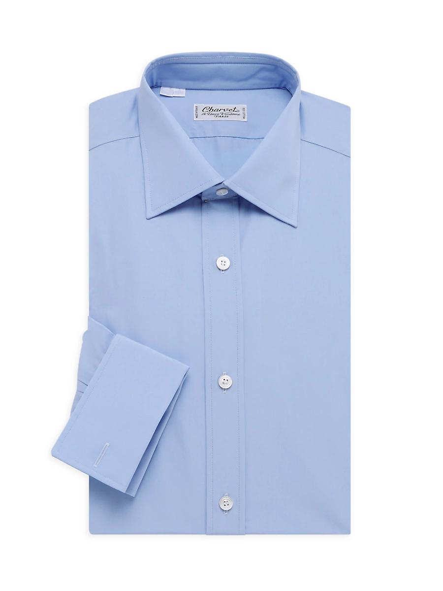 Mens Solid Poplin Dress Shirt Product Image
