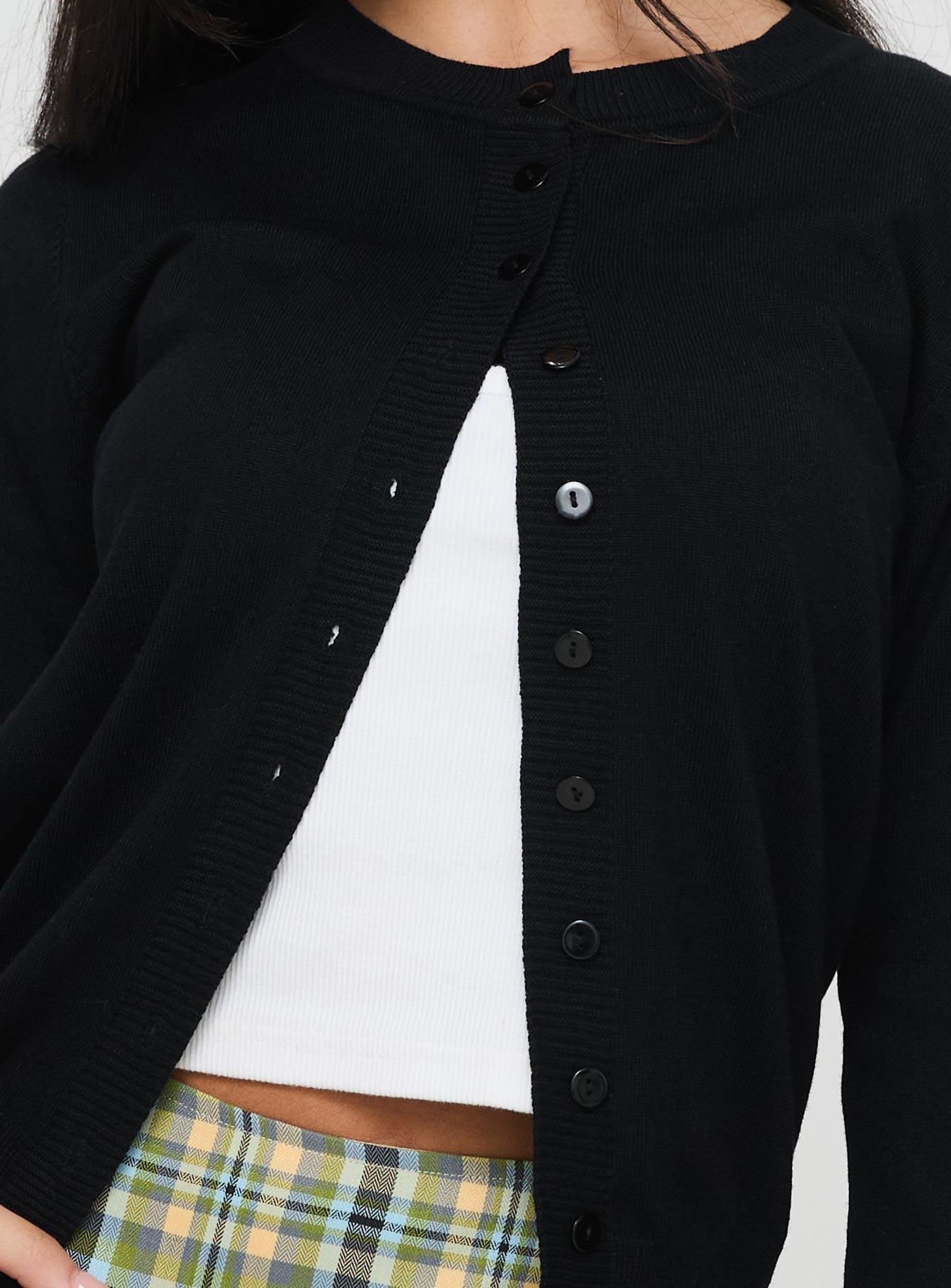 Capeside Knit Cardigan Black Product Image
