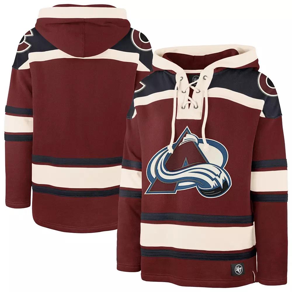 Mens 47 Burgundy Colorado Avalanche Big & Tall Superior Lacer Fleece Pullover Hoodie Product Image