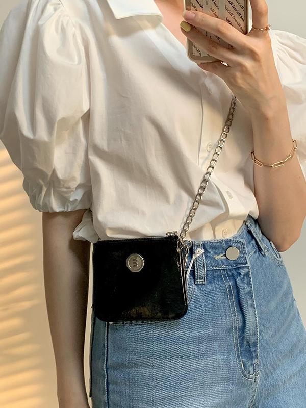 Chains Shiny Split-Joint Bags Accessories Crossbody Bags Product Image