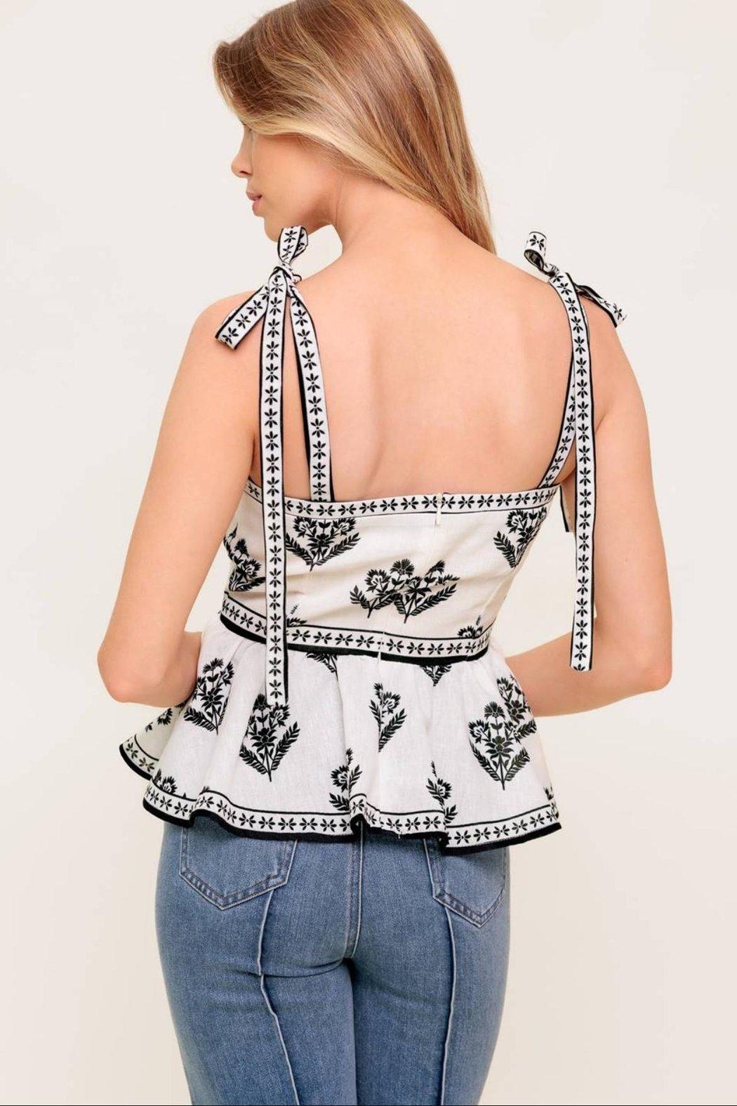 Floral Peplum Top Product Image