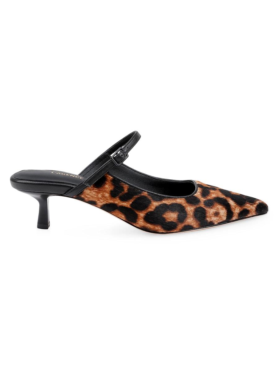 Womens Edith 45MM Leopard Calf Hair Pumps Product Image