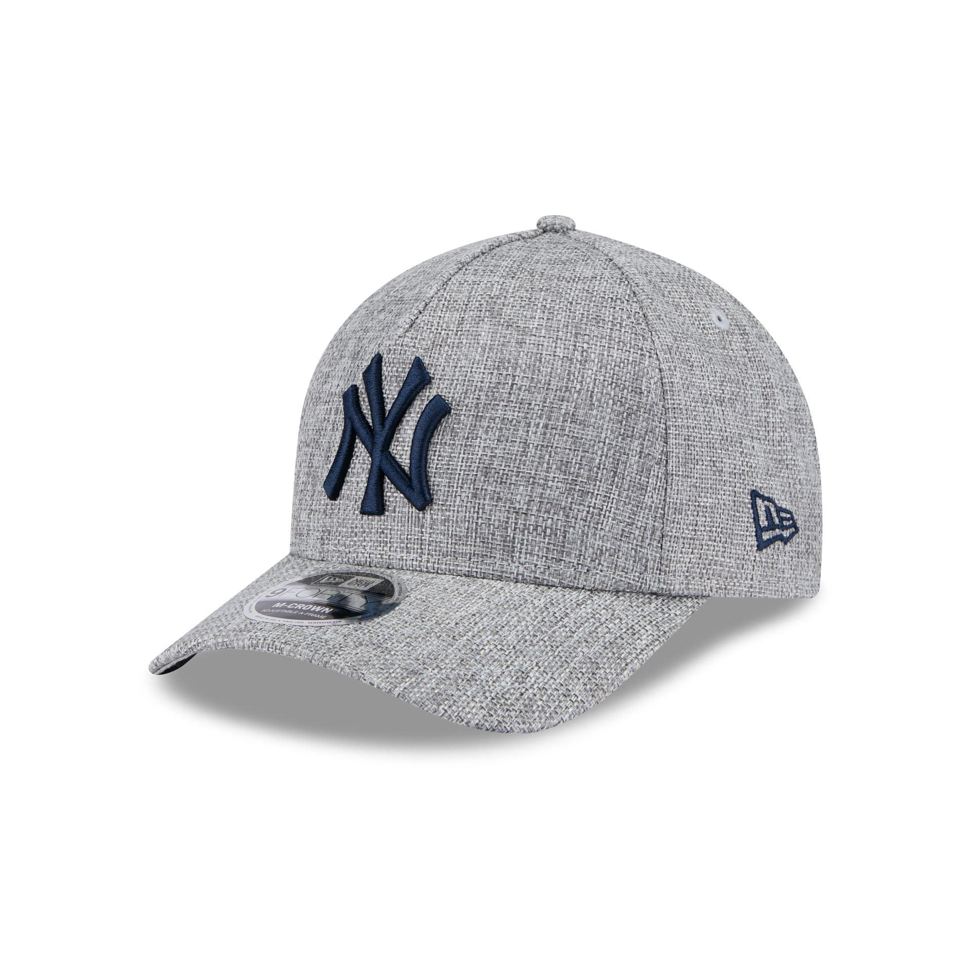 New York Yankees Cotton Weave Gray 9FORTY M-Crown A-Frame Snapback Hat Male Product Image