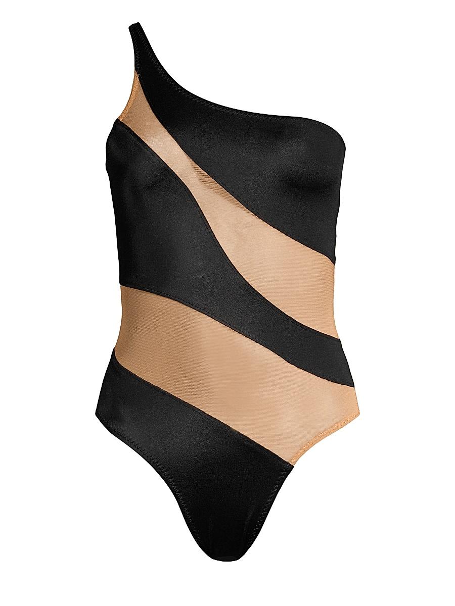 Womens Snake Mesh Mio Illusion One-Piece Swimsuit Product Image