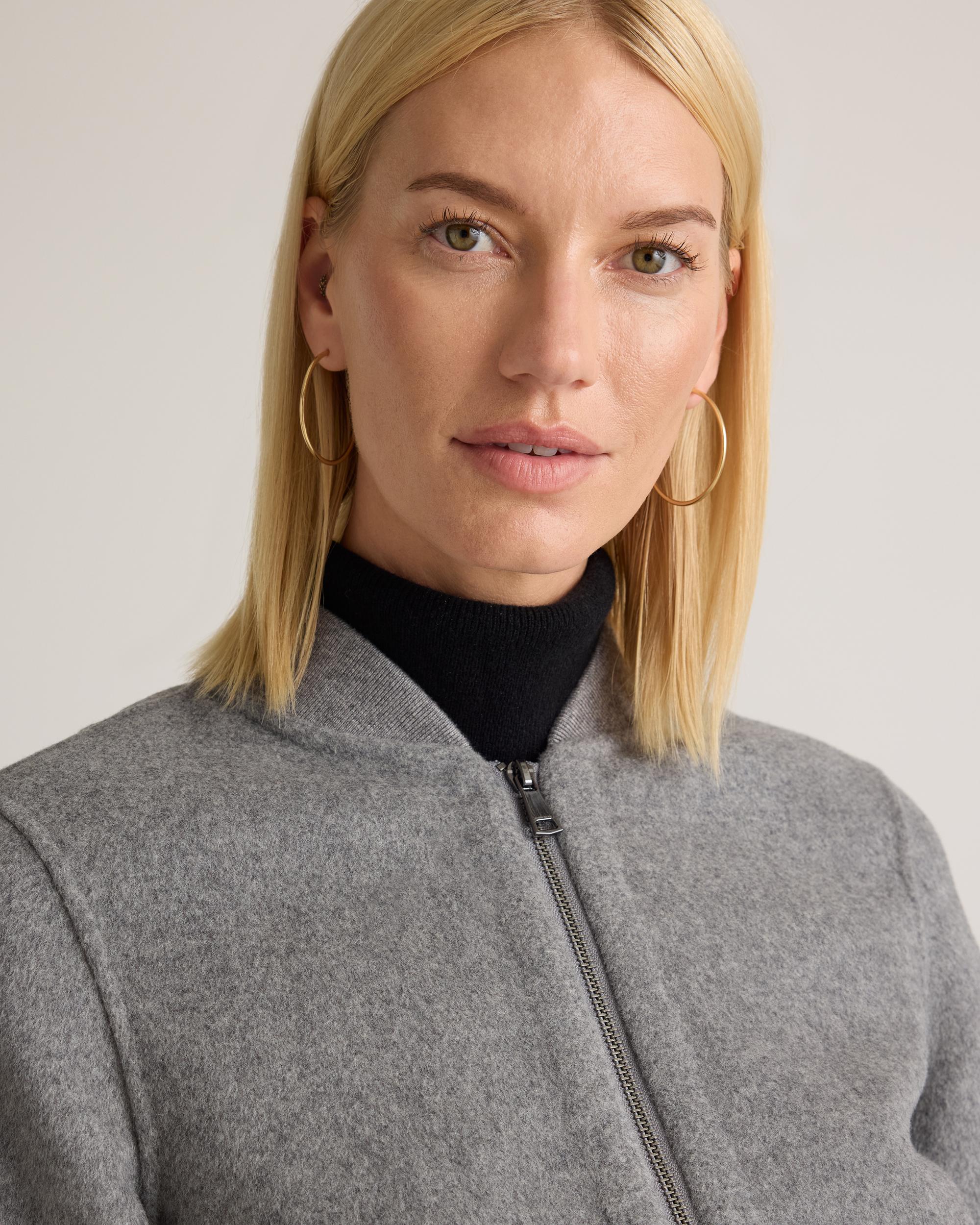 Quince | Women's Double-Faced Merino Wool Bomber Jacket Product Image