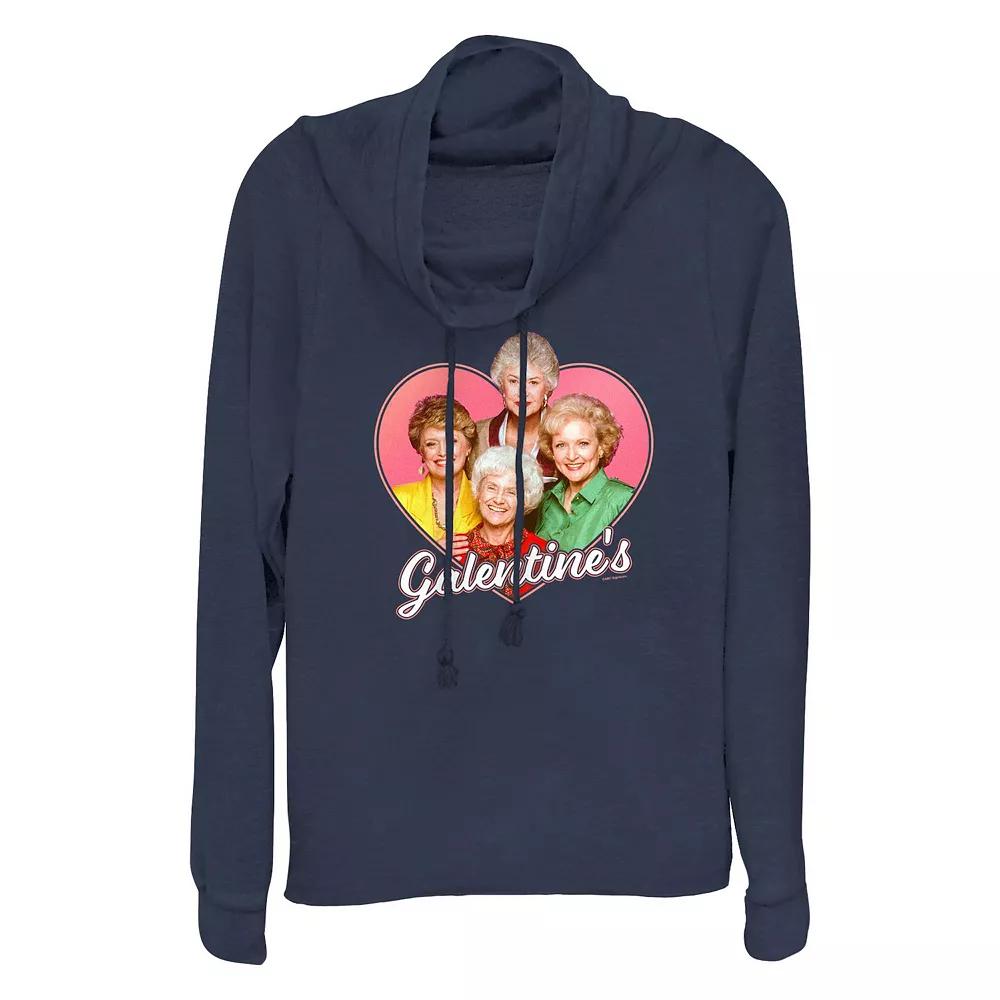 Plus Size The Golden Girls Galentine's Cowlneck Graphic Lightweight Long Sleeve, Women's, Size: 1XL, Blue Product Image