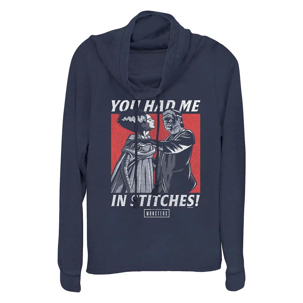 Plus Size Universal Monsters You Had Me In Stitches Cowlneck Graphic Lightweight Long Sleeve, Women's, Size: 3XL, Blue Product Image