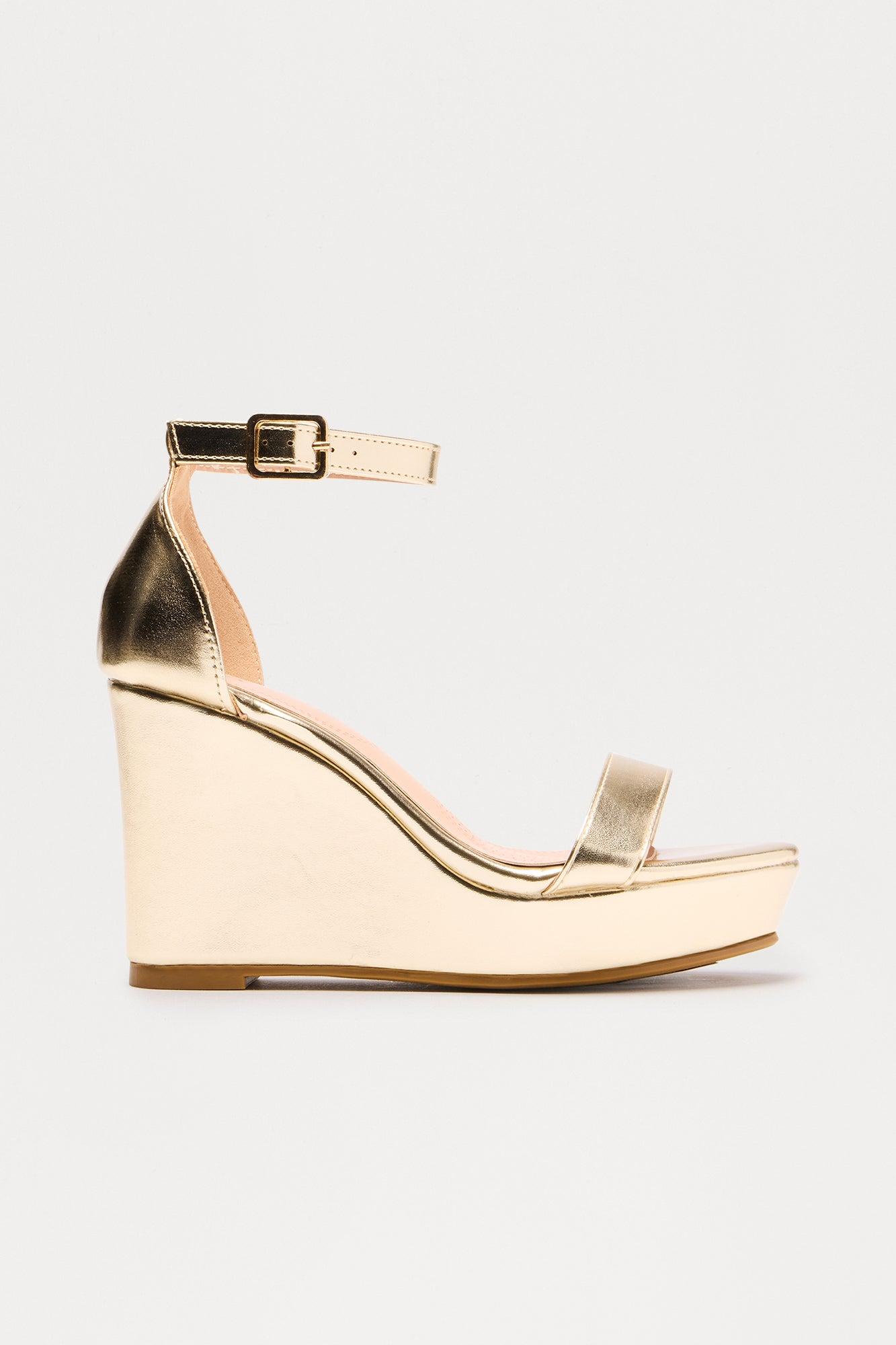 Violeta Platform Wedges - Gold Product Image