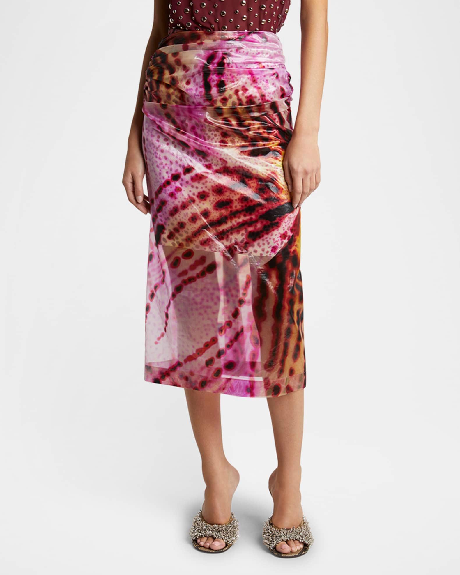 Sami Printed Drape Midi Skirt Product Image