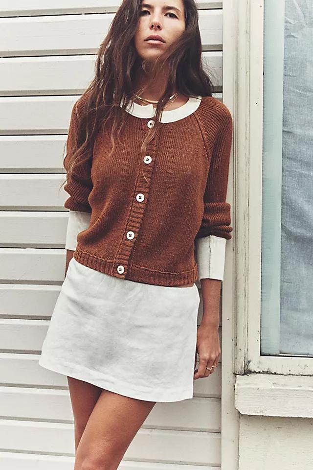 My Little Micro Mini Cotton-Linen Skort Product Image