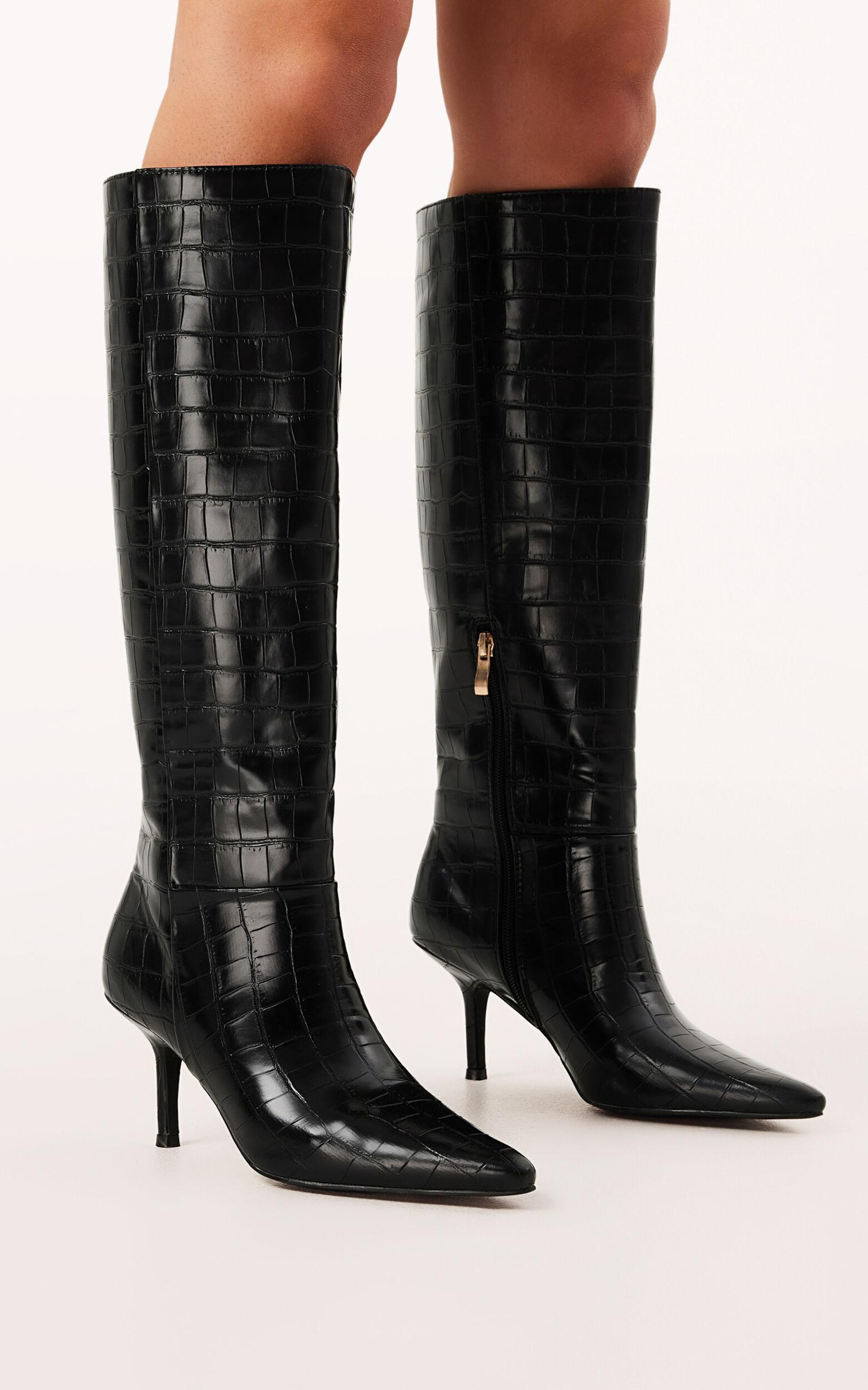 Billini - Billy Boots in Black Croc Product Image