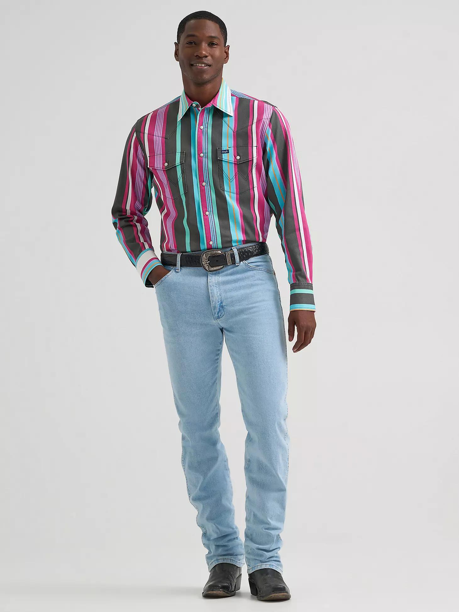 Vintage-Inspired Brushpopper Western Snap Workshirt | Men's SHIRTS | Wrangler® Product Image