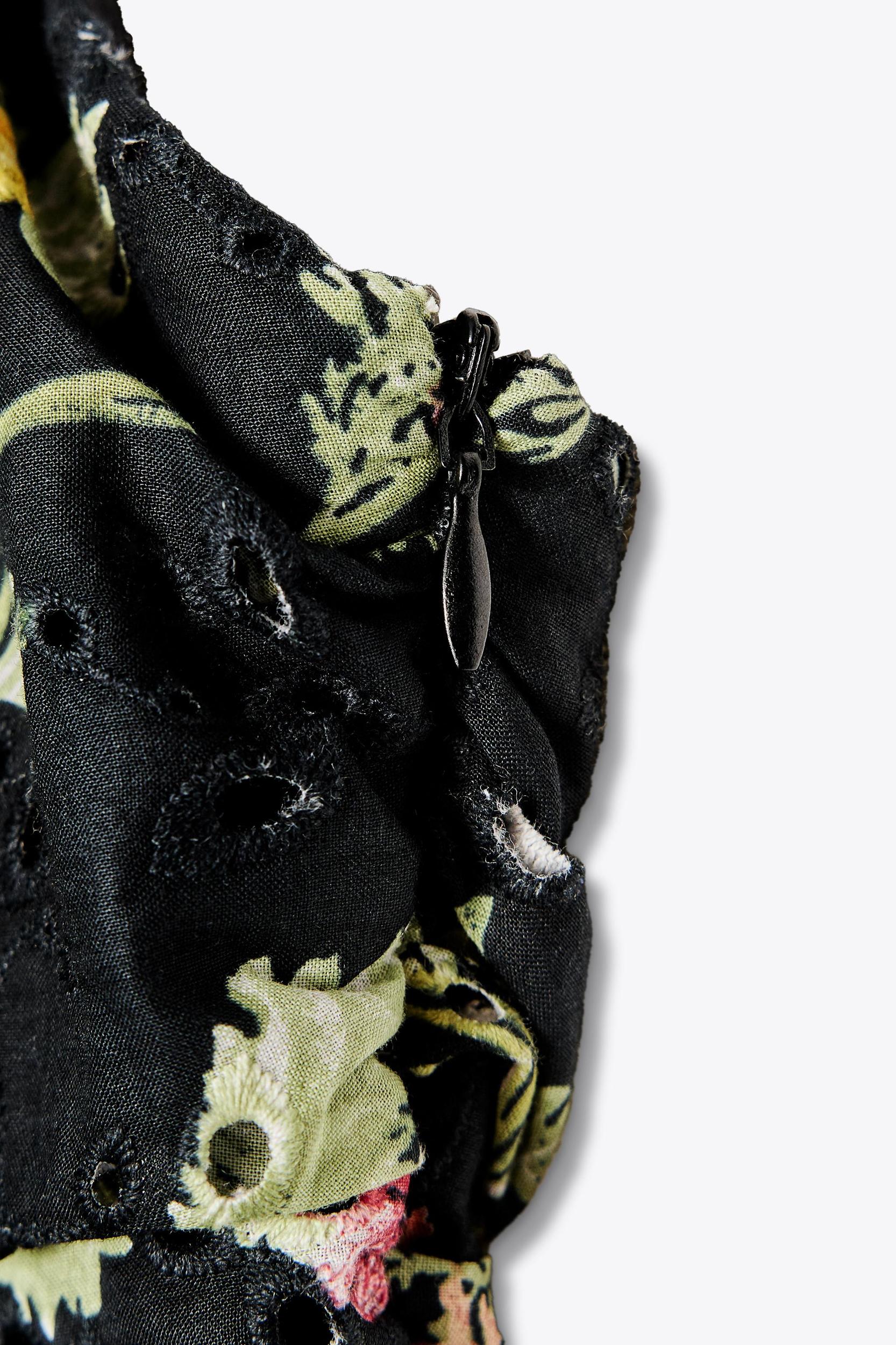 PRINTED MIDI DRESS WITH OPENWORK EMBROIDERY Product Image