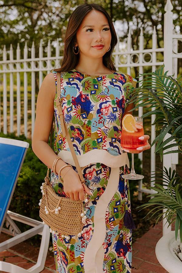 Tropical Tango Linen-Blend Top Product Image